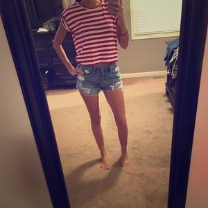 Striped Crop Top
